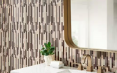 Amalfi Cafe Interlocking 12 in. x 12 in. Glossy Porcelain Glass Wall Tile HTC